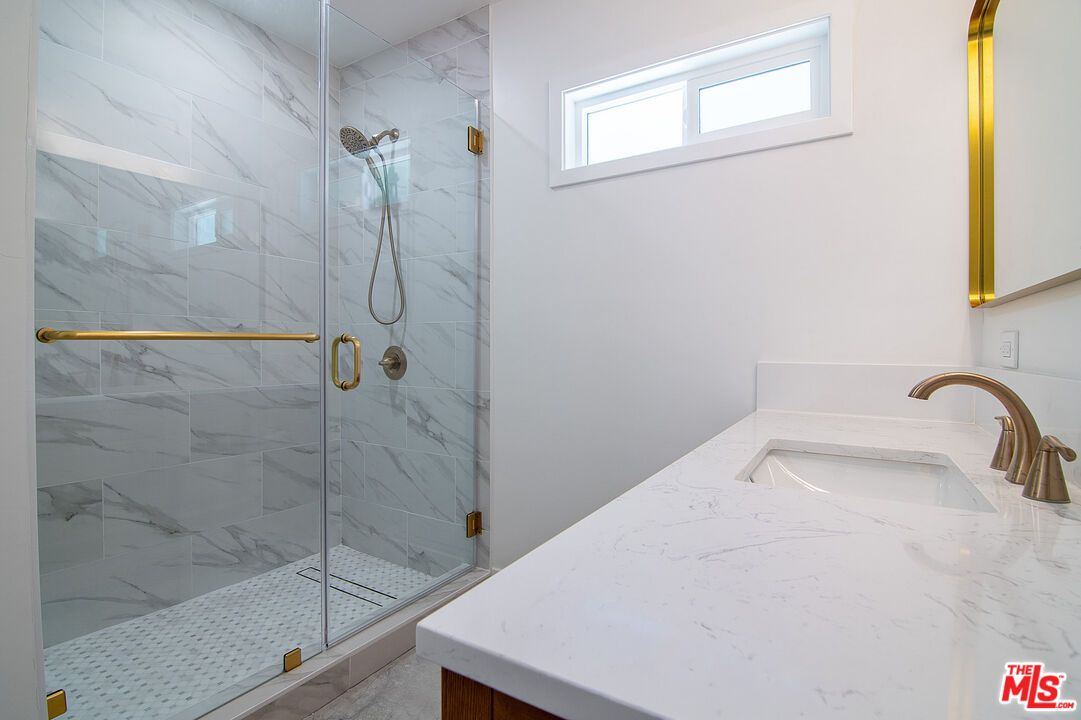 Bathroom, Glass Shower, Interior, Marble Walls