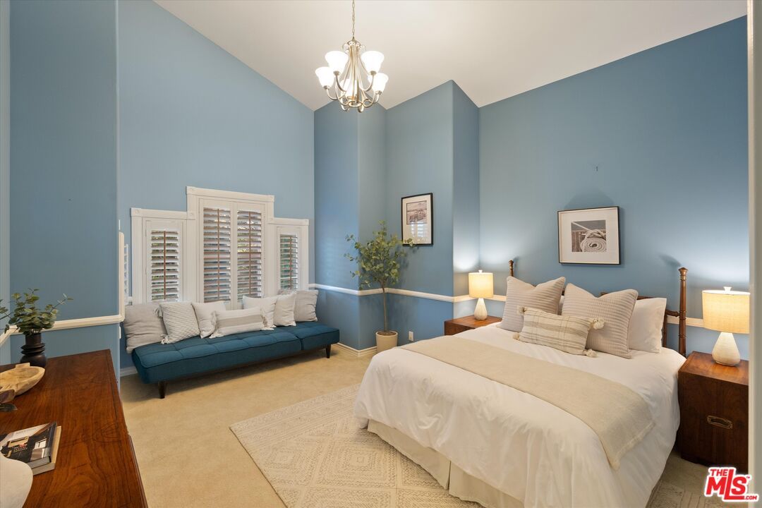 Bedroom, Chandelier, Interior