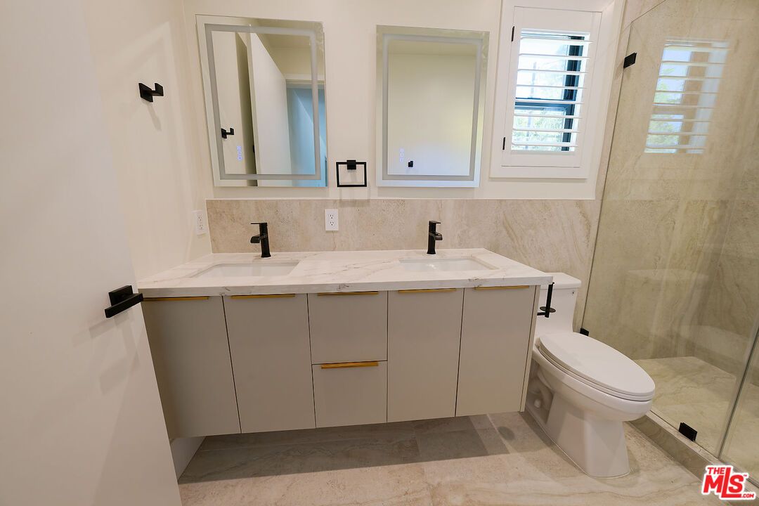 Bathroom, Dual Sink Vanities, Glass Shower, Interior