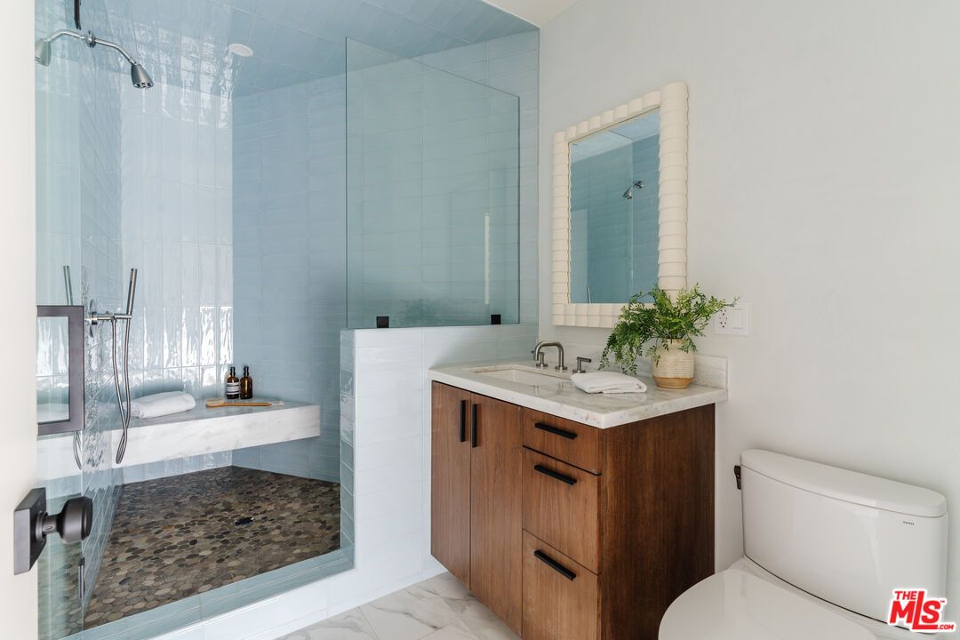 Bathroom, Dual Sink Vanities, Glass Shower, Interior, Marble