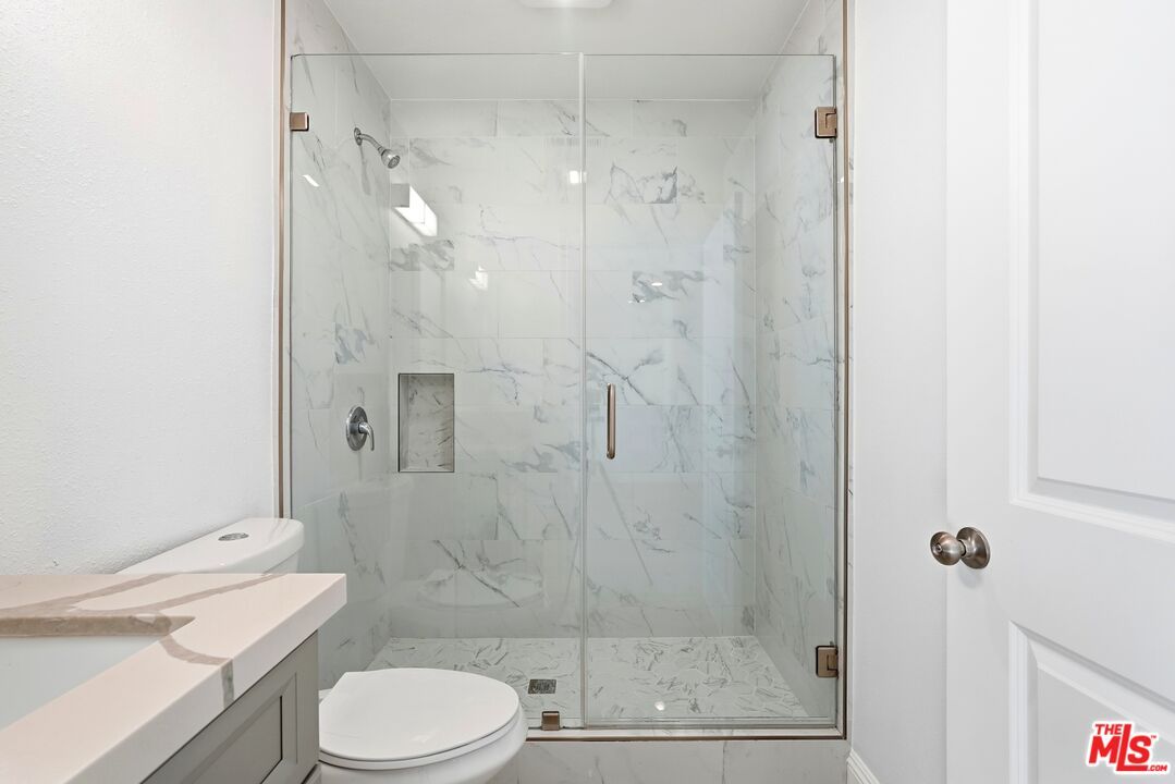 Bathroom, Glass Shower, Interior, Marble Walls
