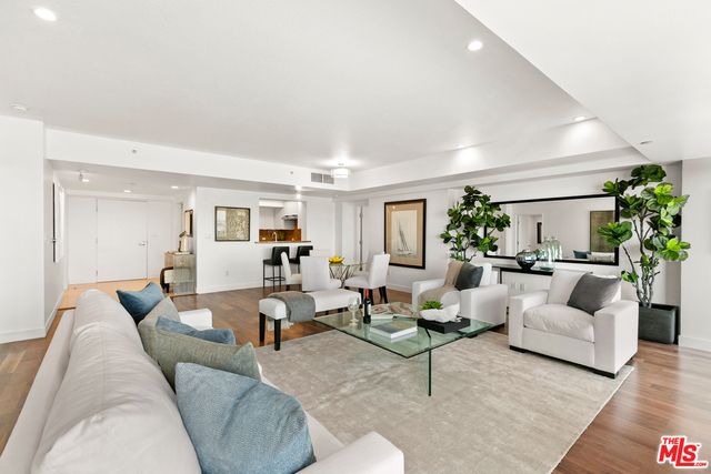 Dining room, Interior, Living room, Recessed Lighting, Wood Texture Flooring