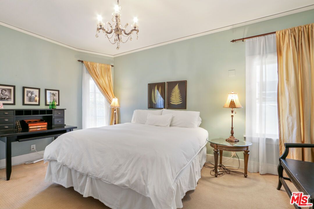 Bedroom, Chandelier, Interior