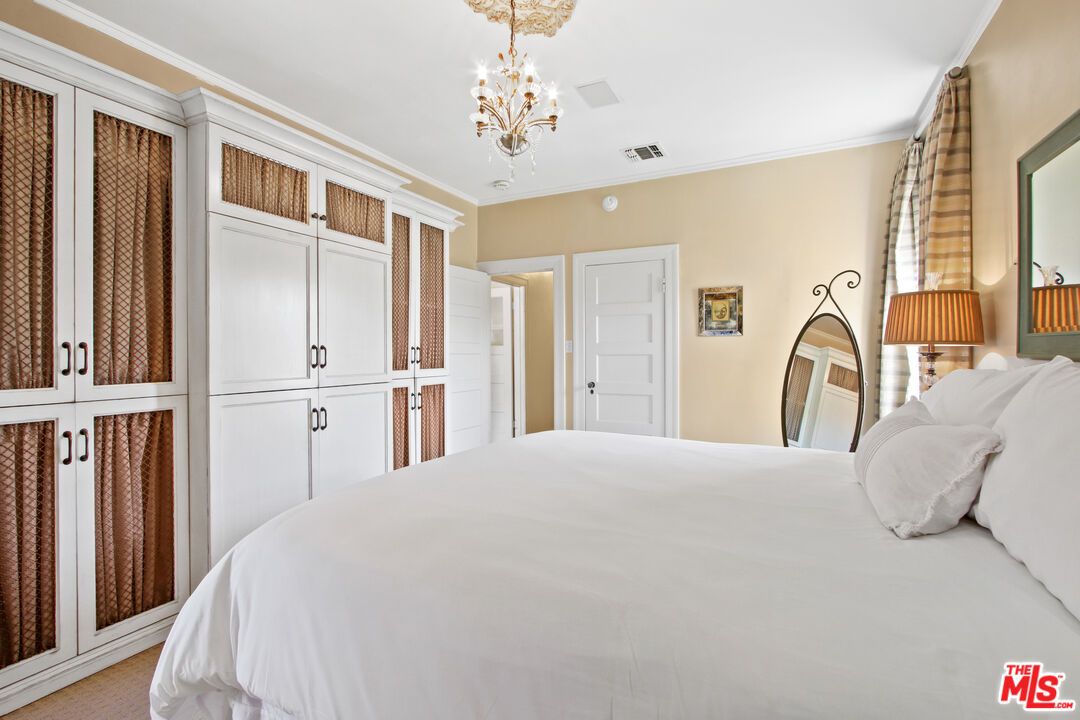 Bedroom, Chandelier, Interior