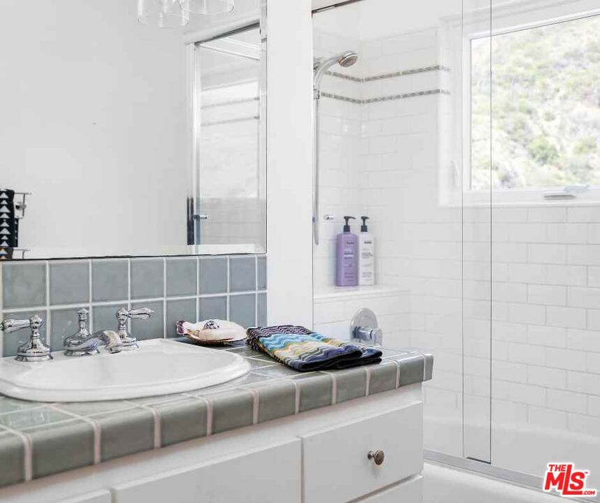 Bathroom, Glass Shower, Interior, Tile Countertops