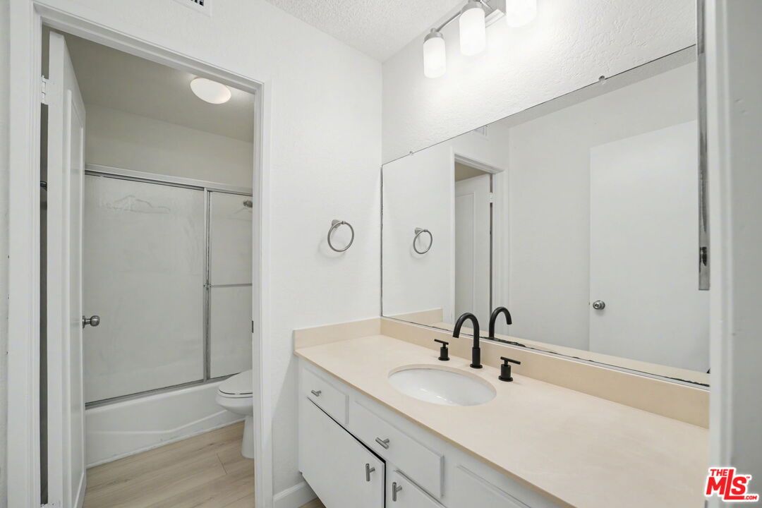 Bathroom, Glass Shower, Interior, Wood Texture Flooring