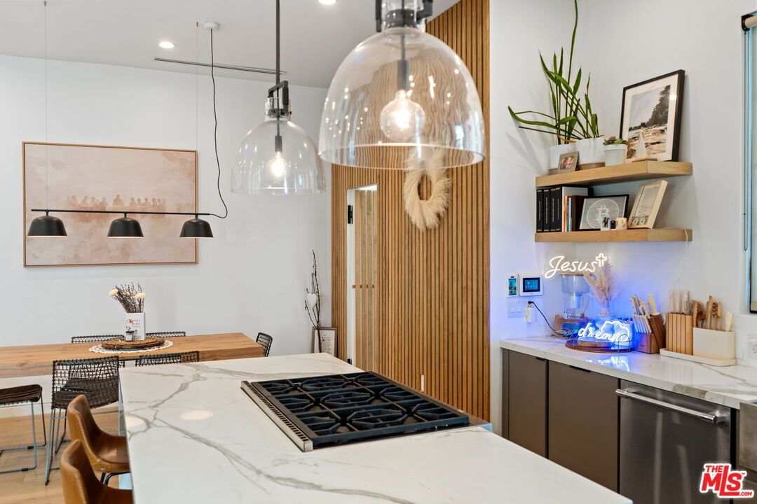 Interior, Kitchen, Pendant Lights, Recessed Lighting, Stainless Steel Appliances