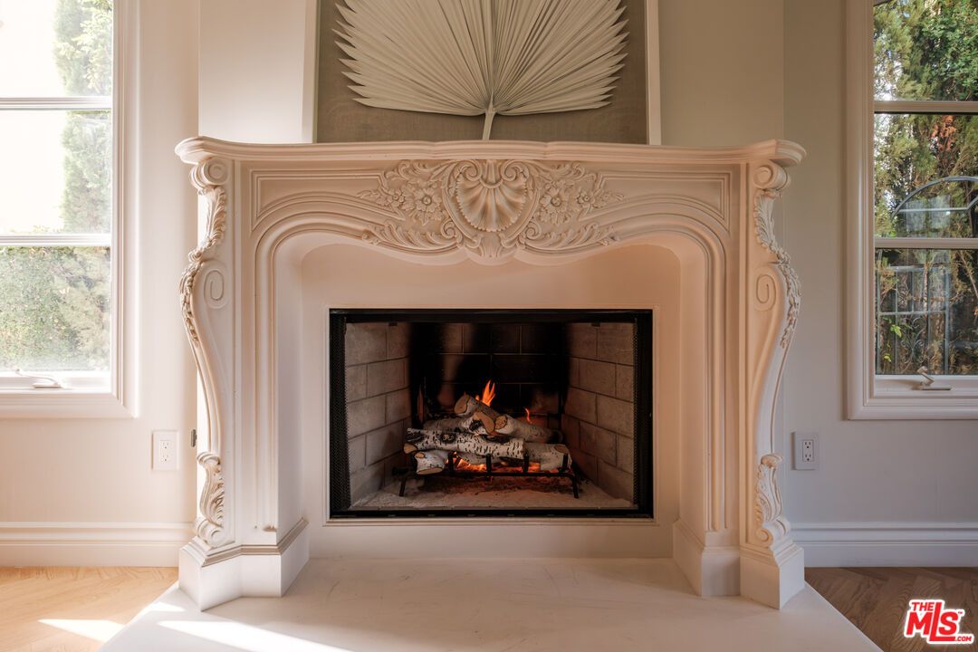 Fireplace, Interior, Wood Texture Flooring