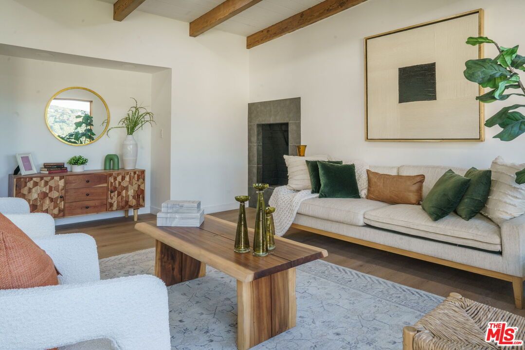 Fireplace, Interior, Living room, Wooden Beams, Wood Texture Flooring