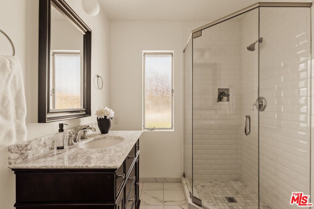 Bathroom, Glass Shower, Interior, Marble