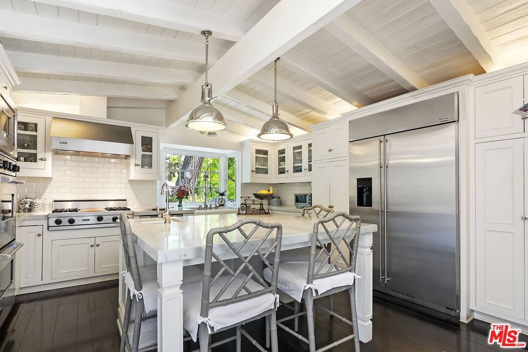 Interior, Kitchen, Pendant Lights, Stainless Steel Appliances, Wood Texture Flooring
