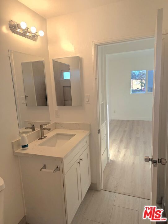 Bathroom, Dual Sink Vanities, Interior, Wood Texture Flooring