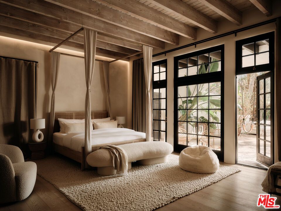 Bedroom, Interior, Wooden Beams, Wooden Ceilings, Wood Texture Flooring