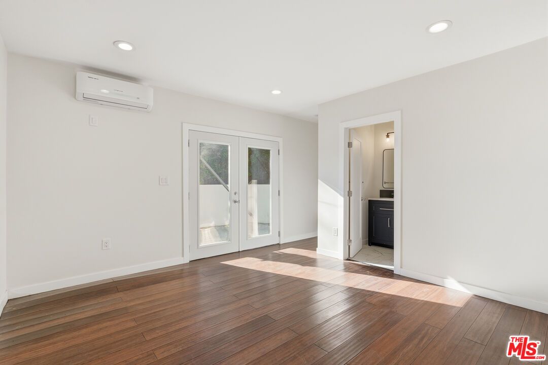 Bathroom, Empty room, Interior, Recessed Lighting, Wood Texture Flooring
