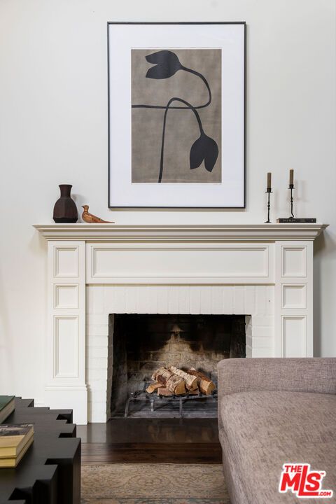 Fireplace, Interior, Wood Texture Flooring