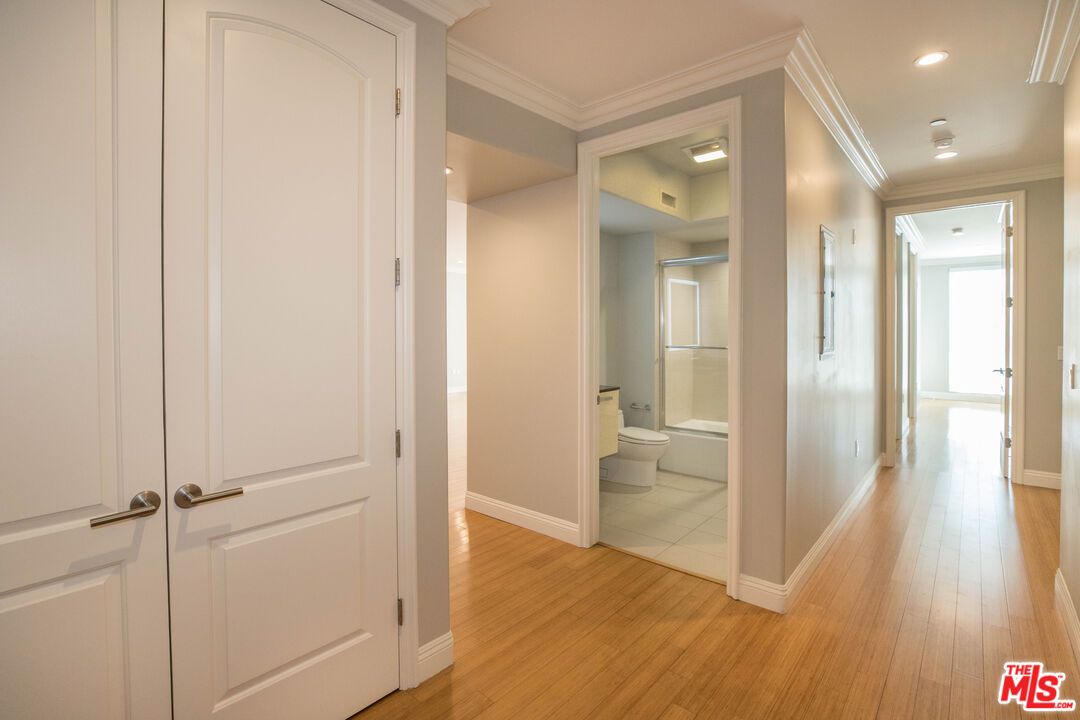 Bathroom, Interior, Recessed Lighting, Wood Texture Flooring