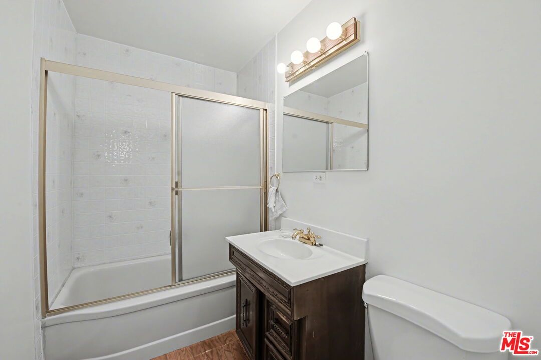 Bathroom, Glass Shower, Interior, Wood Texture Flooring