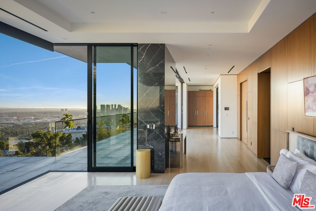 Interior, Marble Walls, Recessed Lighting, Wood Texture Flooring