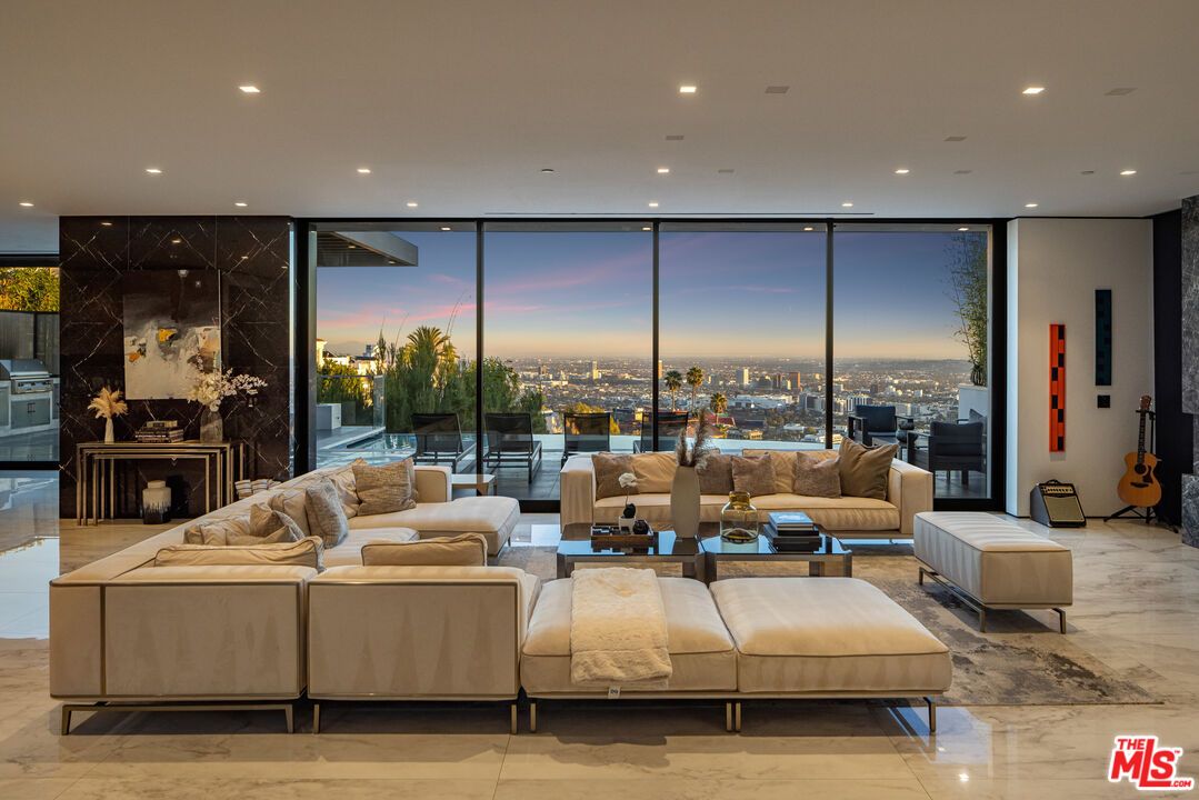 Fireplace, Interior, Living room, Marble, Marble Walls, Recessed Lighting