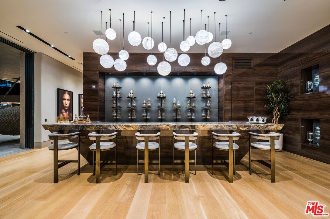 Interior, Pendant Lights, Recessed Lighting, Wood Texture Flooring, Wooden Walls