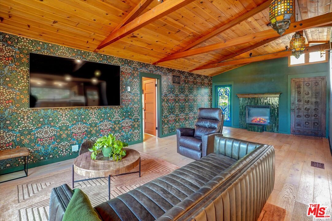 Fireplace, Interior, Living room, Wooden Beams, Wooden Ceilings, Wood Texture Flooring