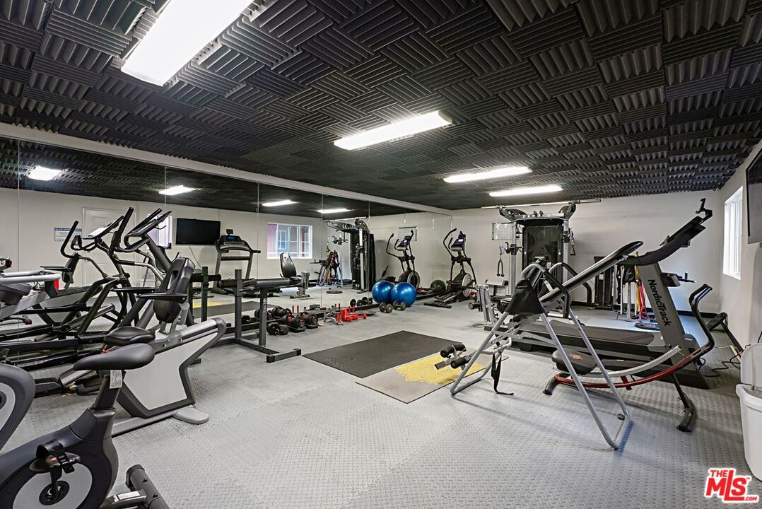 Fitness Equipment, Gym, Interior, Recessed Lighting