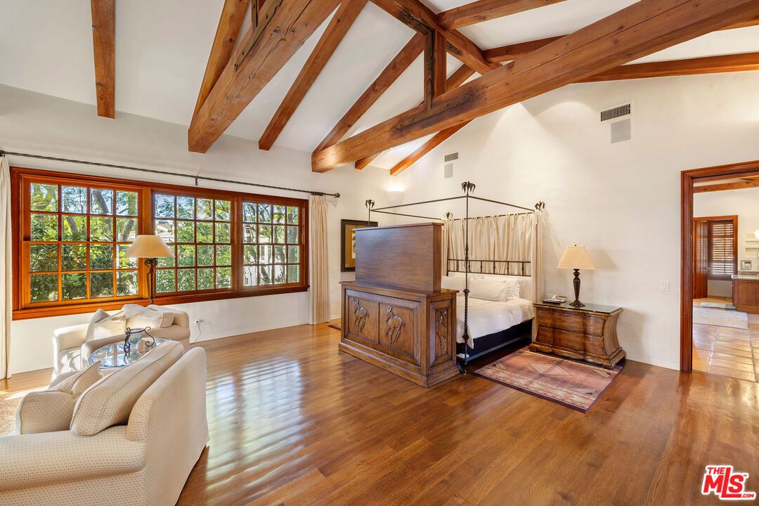 Bedroom, Interior, Wooden Beams, Wood Texture Flooring