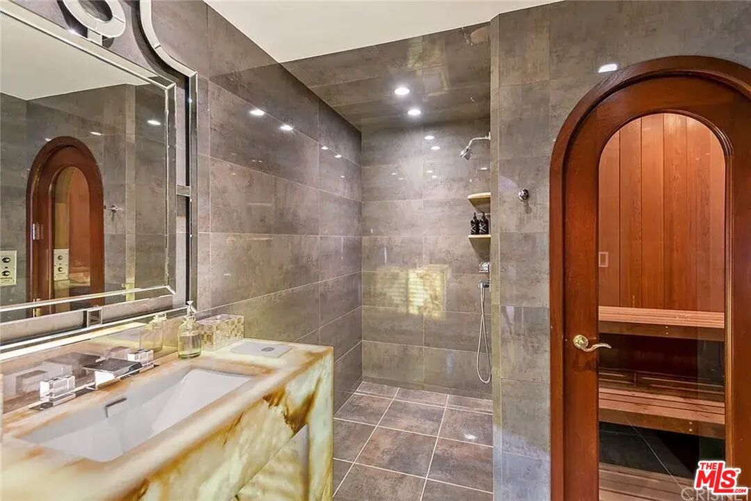 Bathroom, Glass Shower, Interior, Recessed Lighting, Sauna Room