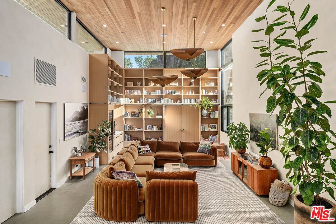 Interior, Living room, Recessed Lighting, Wooden Ceilings