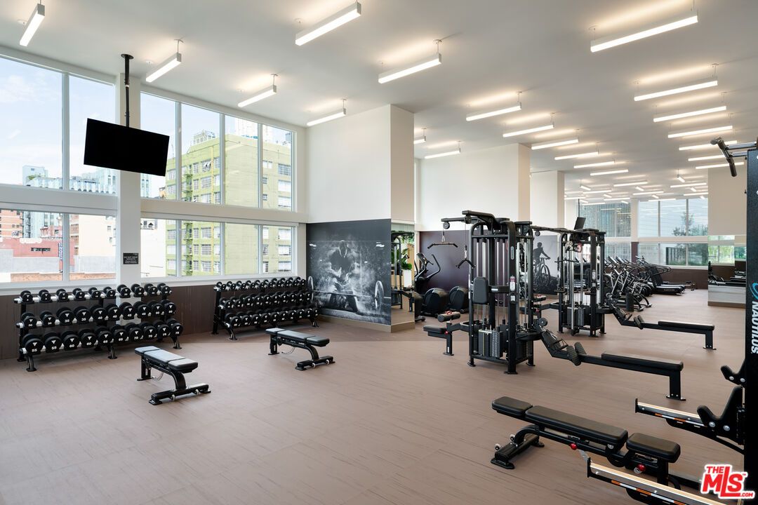 Fitness Equipment, Gym, Interior, Wood Texture Flooring