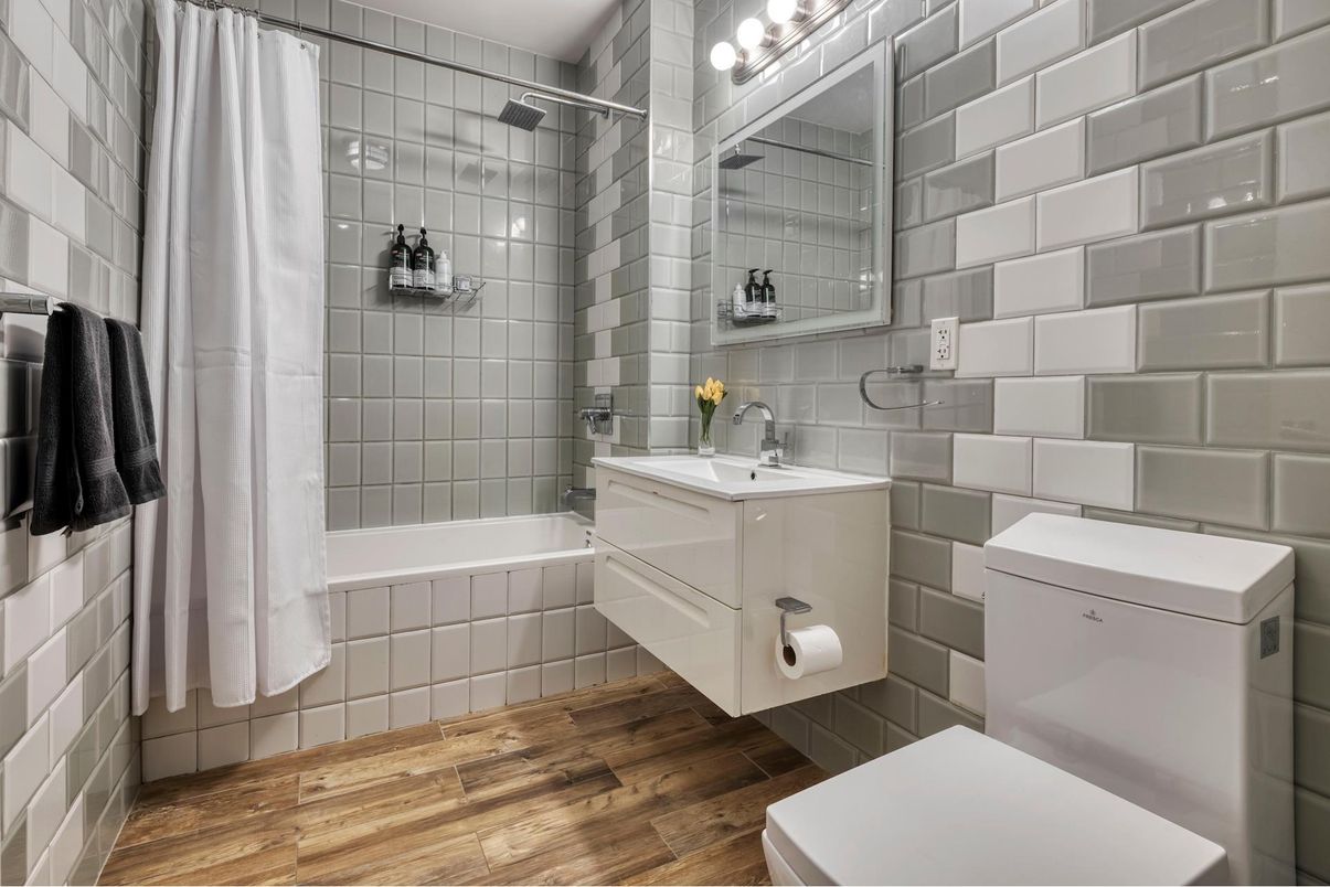 Bathroom, Interior, Wood Texture Flooring