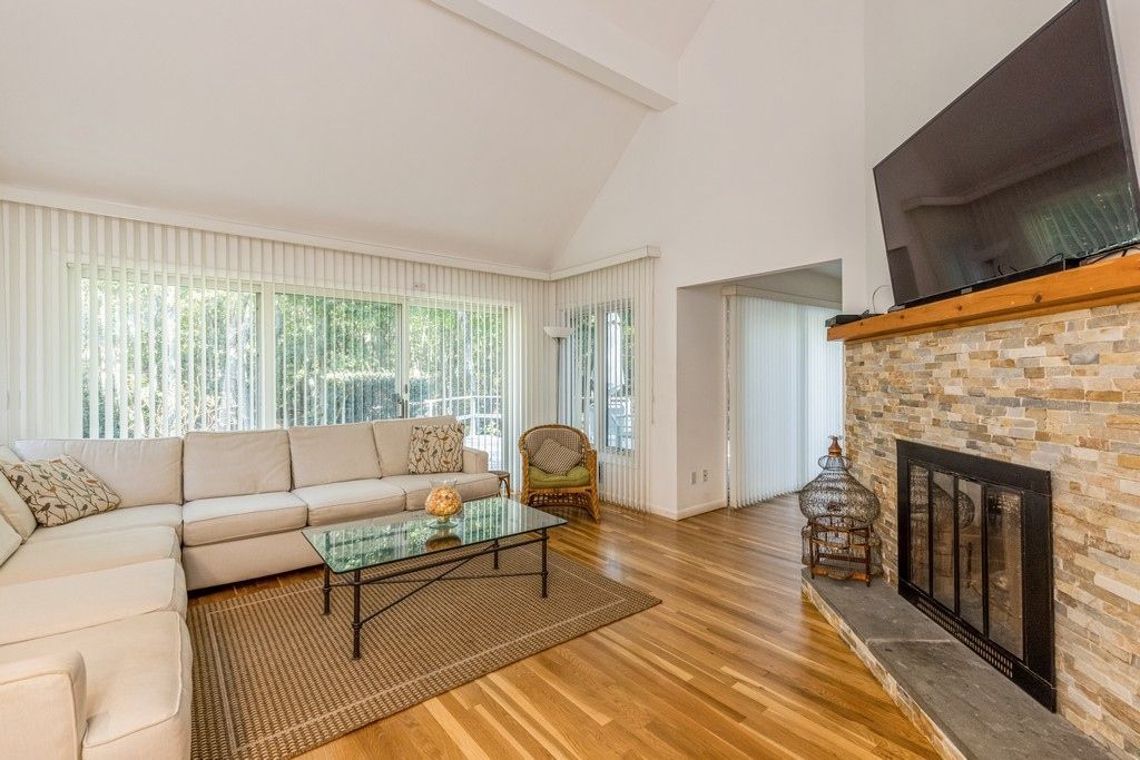 Fireplace, Interior, Living room, Stone Walls, Wood Texture Flooring