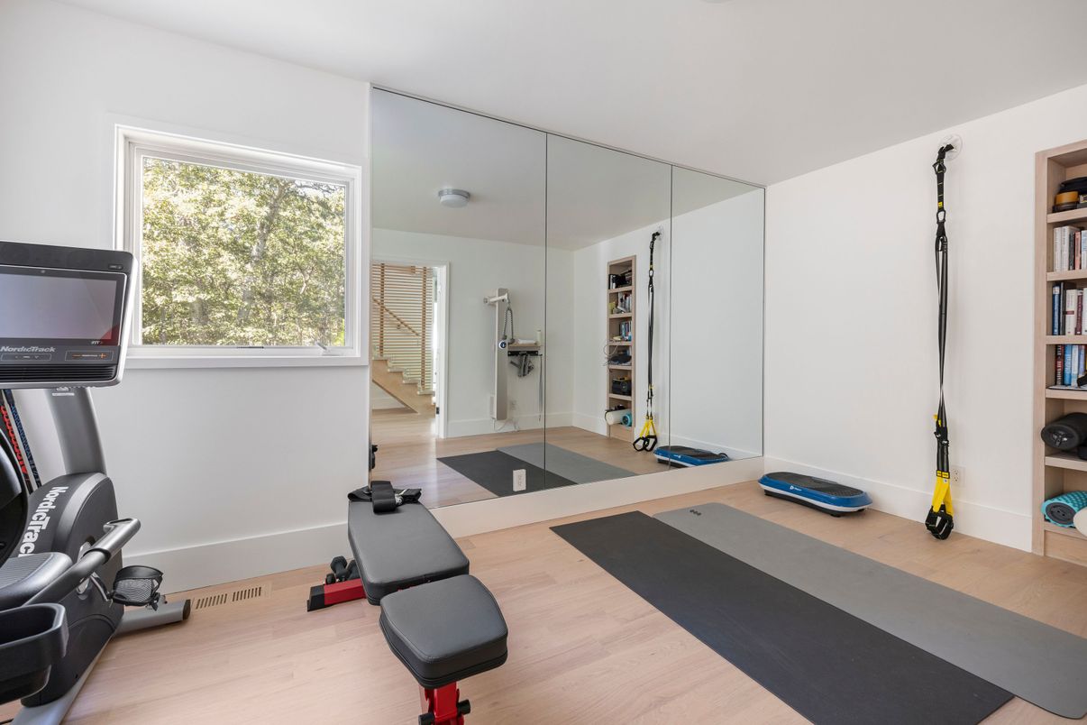 Fitness Equipment, Interior, Wood Texture Flooring