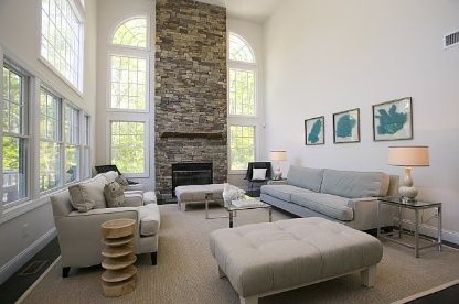 Fireplace, Interior, Living room, Stone Walls