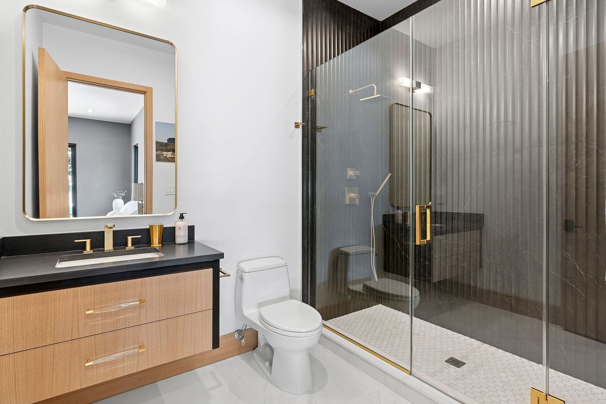 Bathroom, Glass Shower, Interior, Marble