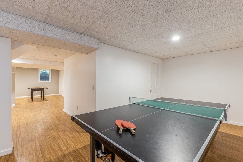 Game Room, Interior, Recessed Lighting, Wood Texture Flooring