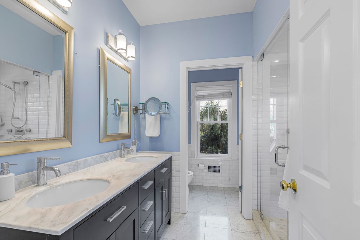 Bathroom, Dual Sink Vanities, Glass Shower, Interior