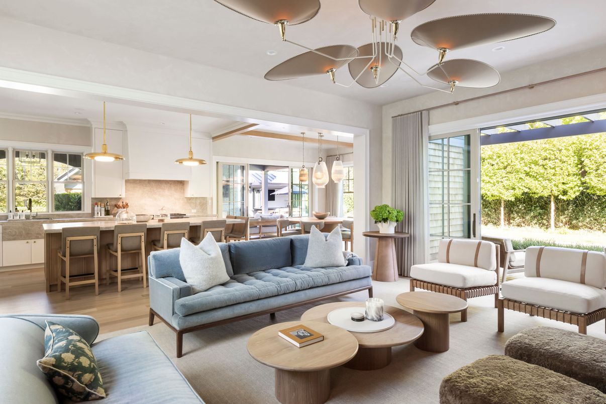 Dining room, Interior, Kitchen, Living room, Pendant Lights, Wood Texture Flooring