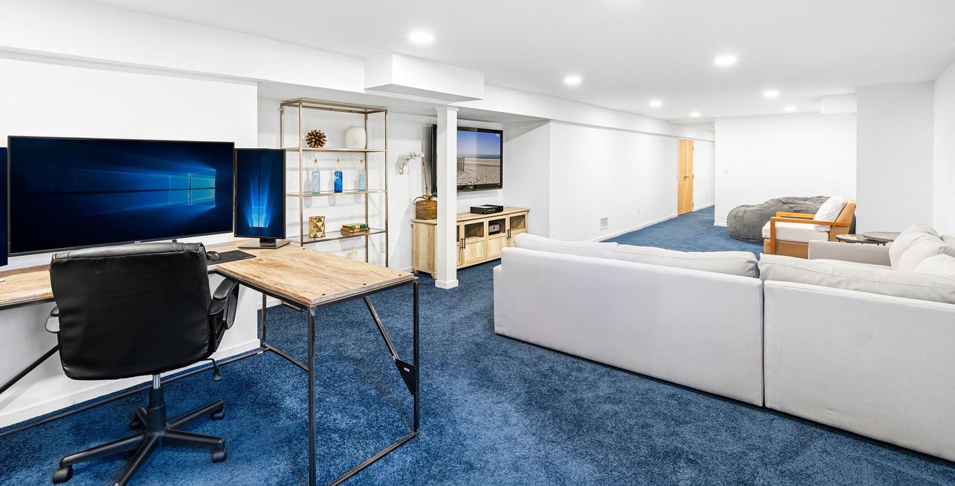 Home Office, Interior, Living room, Recessed Lighting