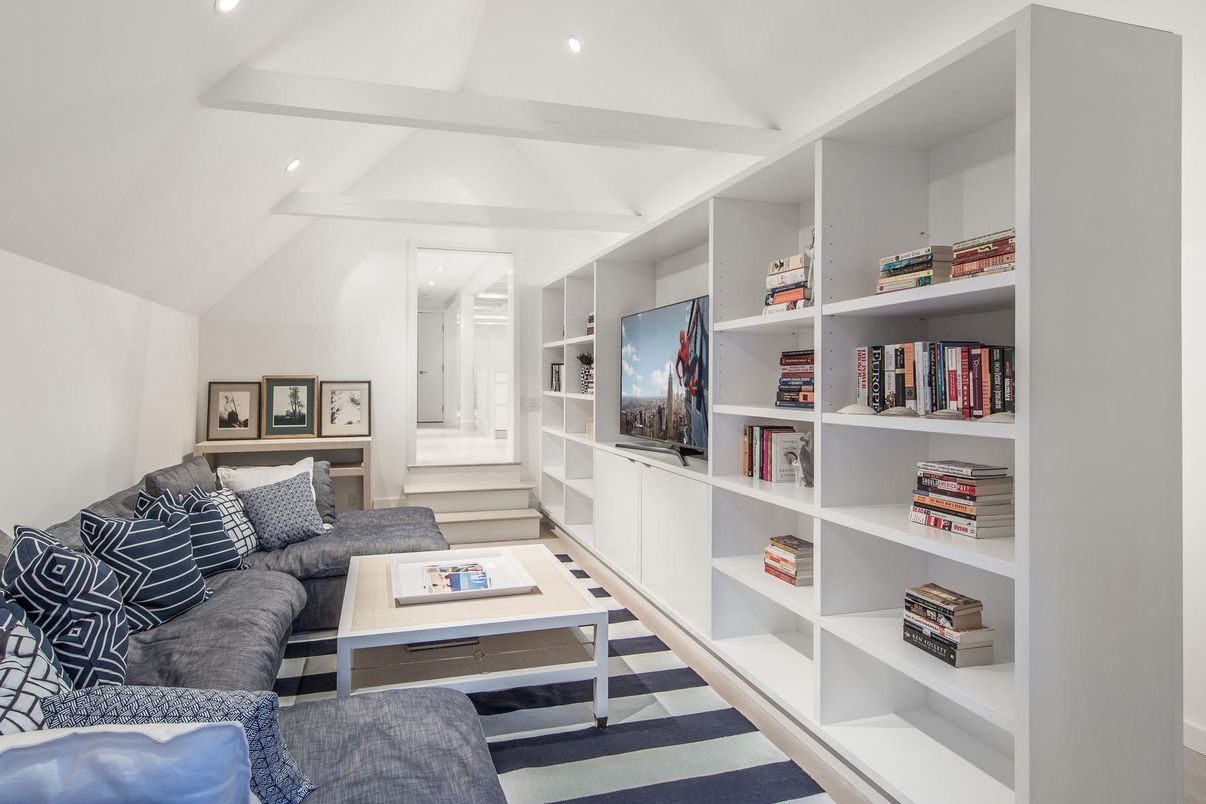 Interior, Living room, Recessed Lighting