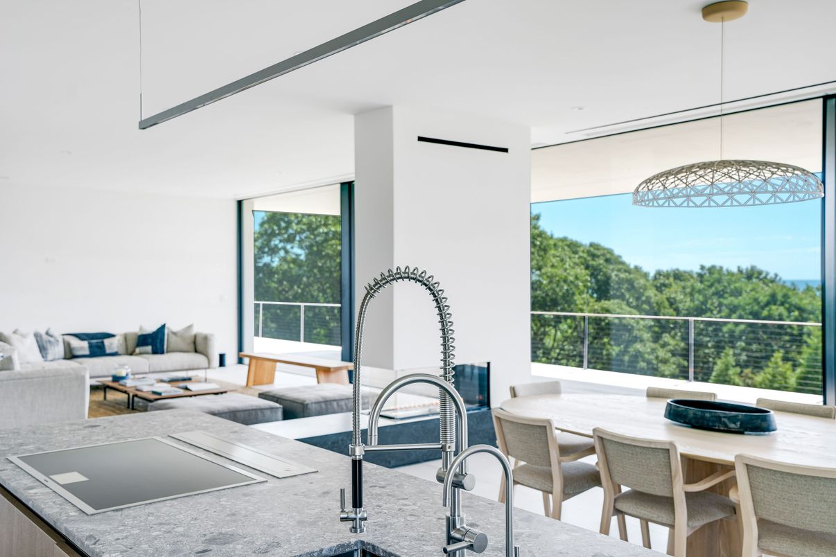 Dining room, Interior, Kitchen, Living room, Pendant Lights, Water