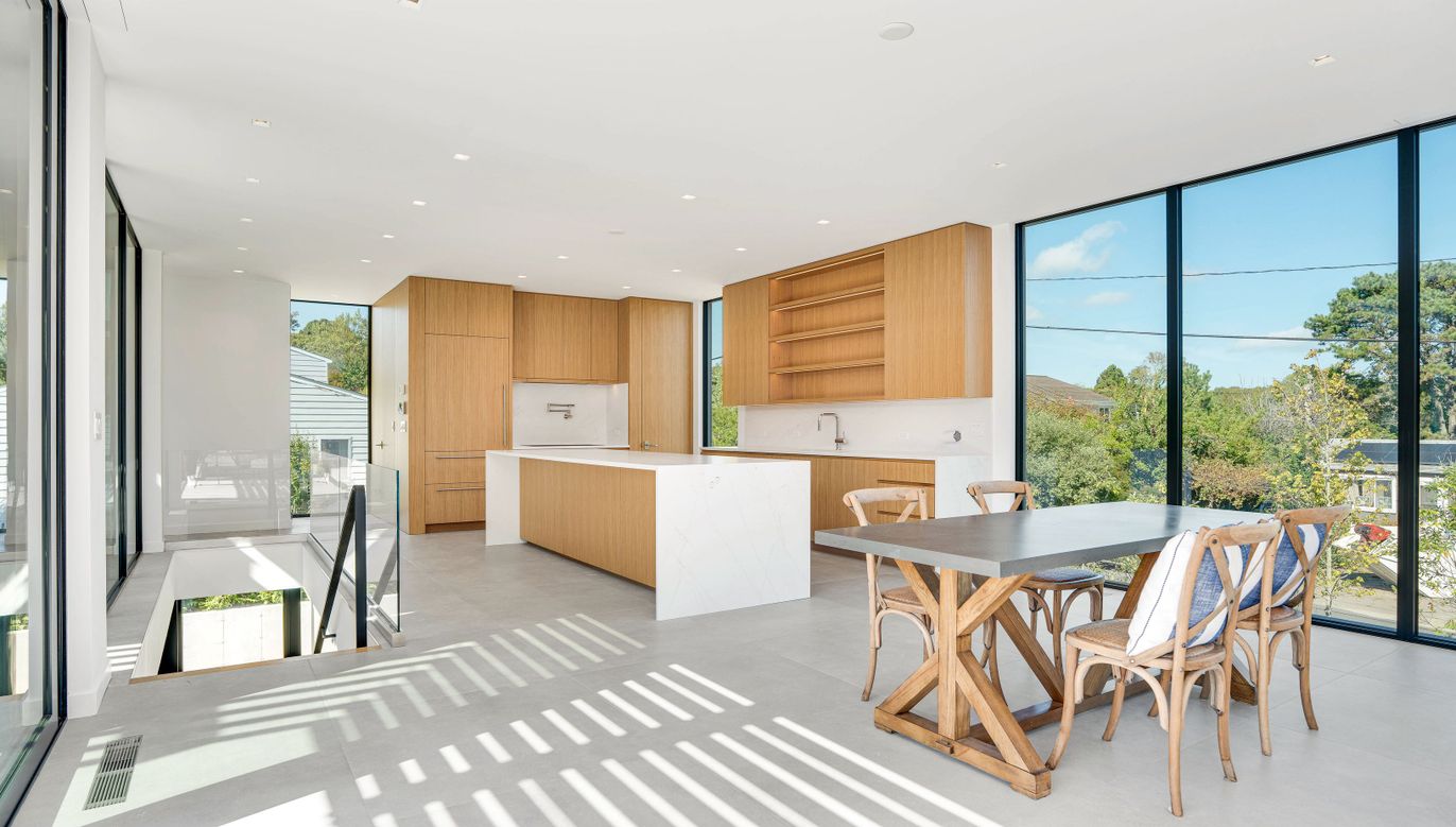 Dining room, Interior, Kitchen, Recessed Lighting