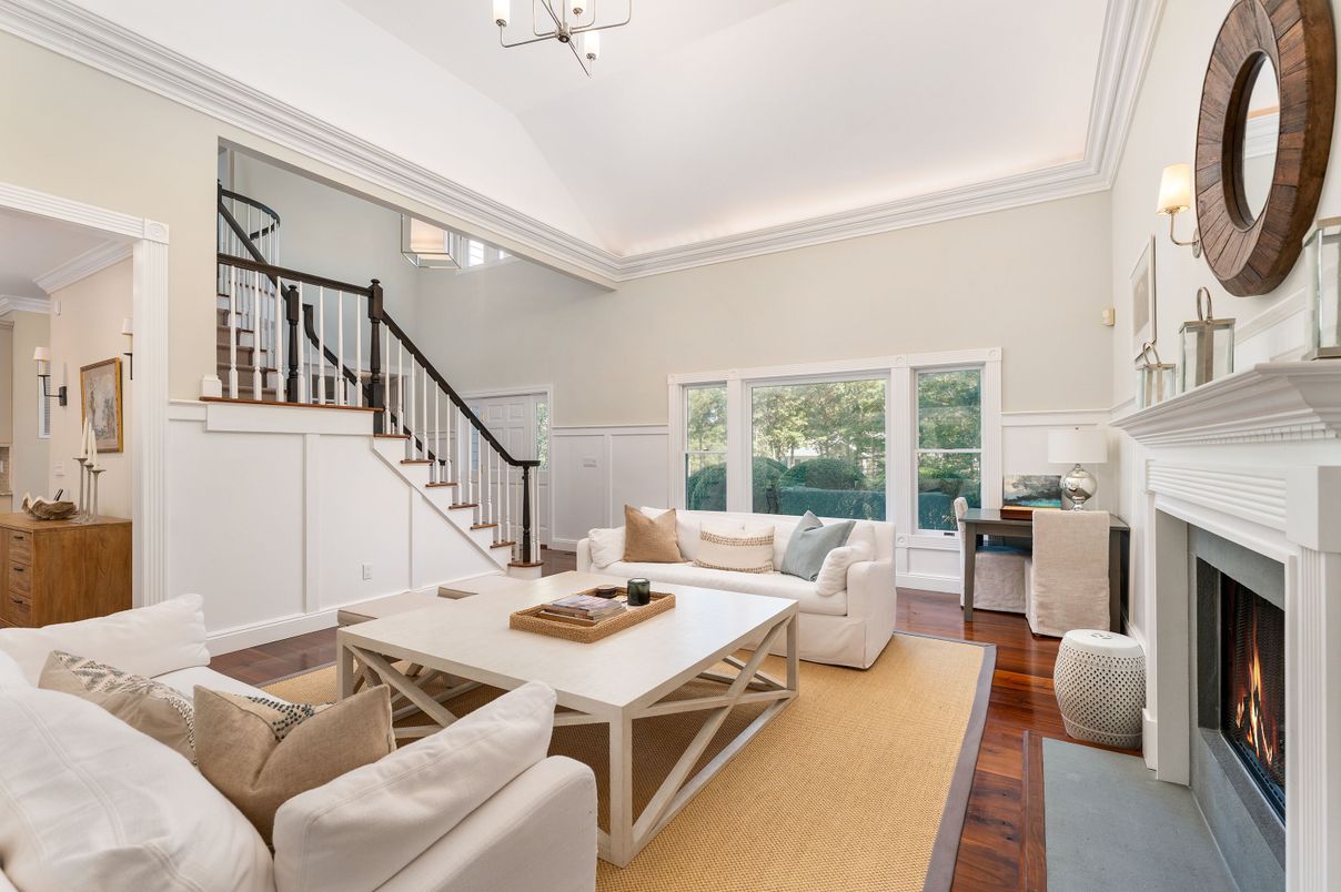 Fireplace, Interior, Living room, Wood Texture Flooring