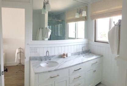 Bathroom, Dual Sink Vanities, Interior, Wood Texture Flooring