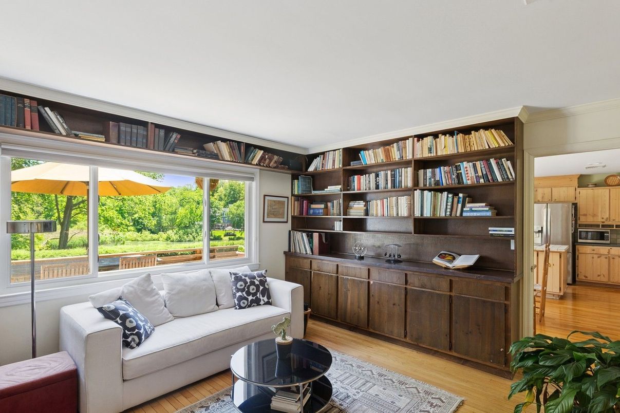 Interior, Living room, Stainless Steel Appliances, Wood Texture Flooring
