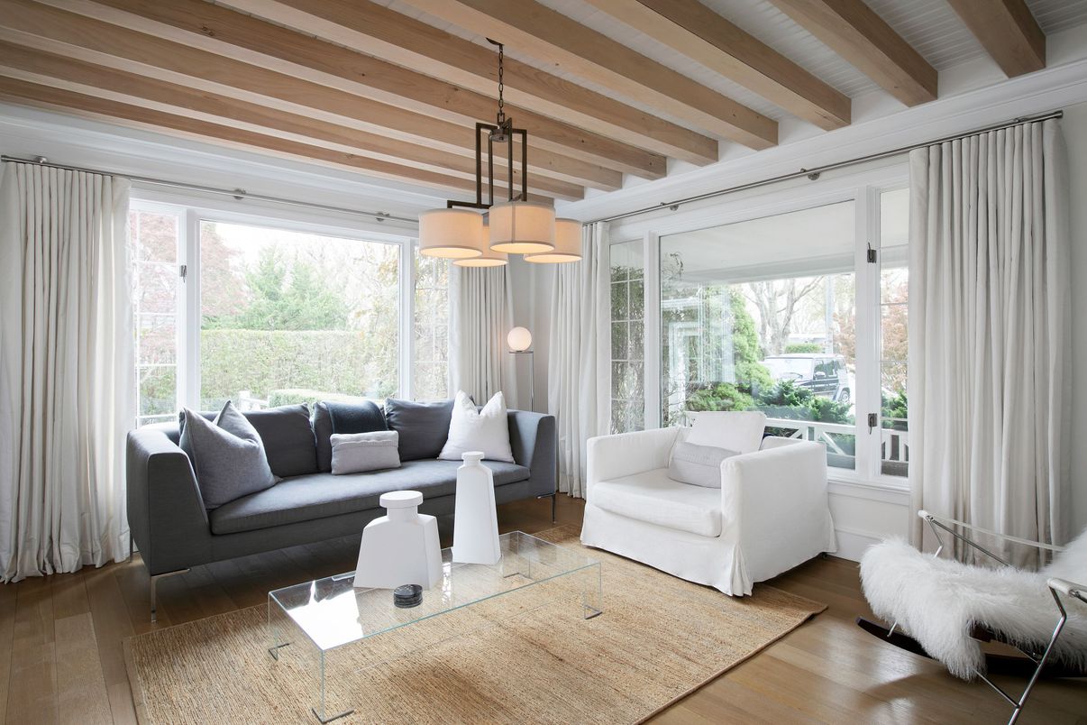 Interior, Living room, Pendant Lights, Wooden Beams, Wooden Ceilings, Wood Texture Flooring