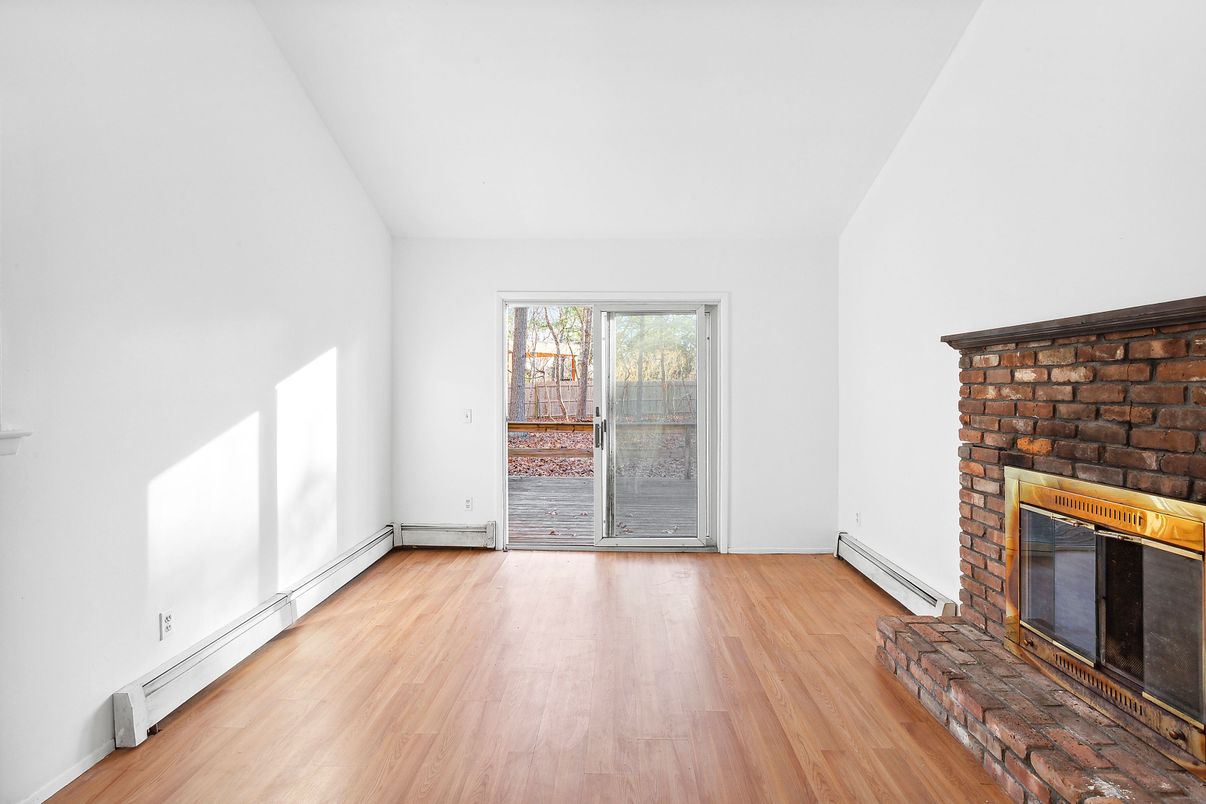 Empty room, Fireplace, Interior, Wood Texture Flooring