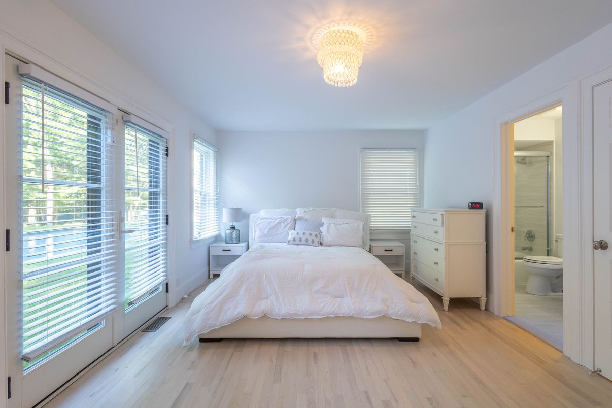 Bathroom, Bedroom, Chandelier, Interior, Wood Texture Flooring