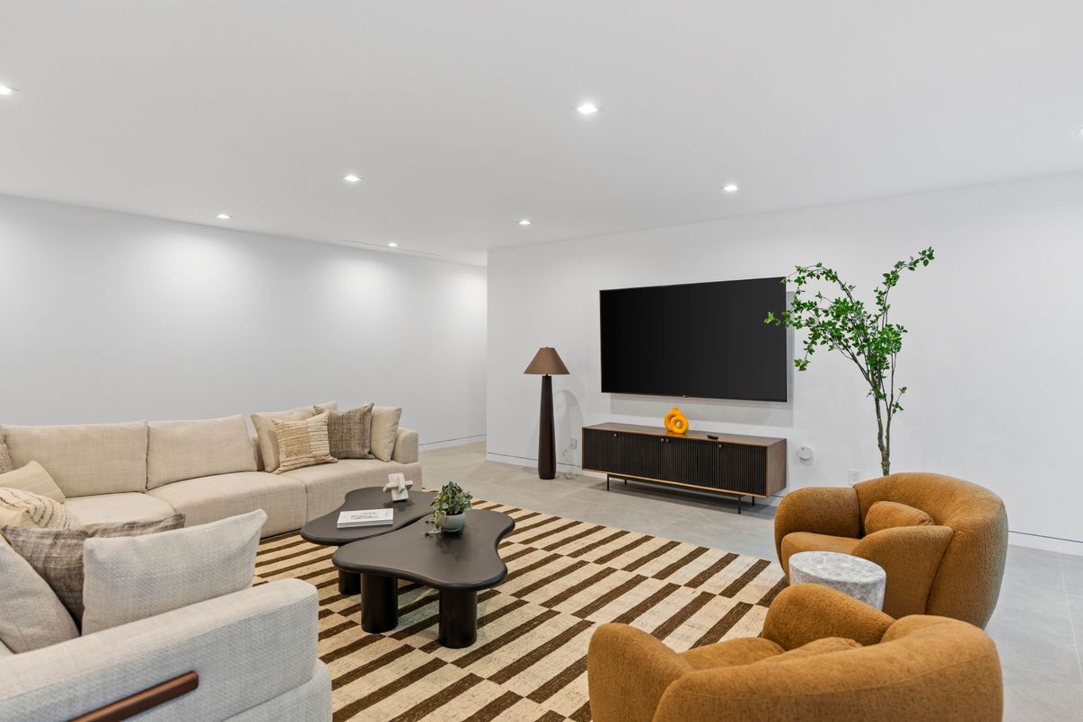 Interior, Living room, Recessed Lighting