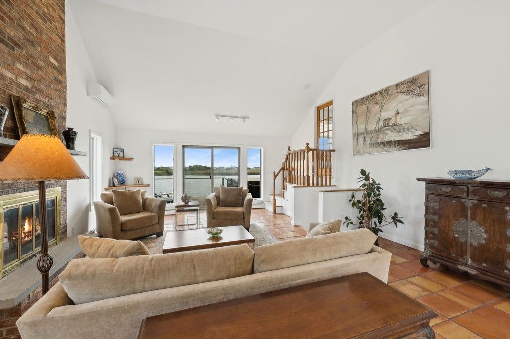 Fireplace, Interior, Living room, Stone Walls, Water